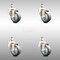 Service Caster 3 Inch 316SS Thermoplastic Rubber Wheel Swivel 12mm Threaded Stem Caster Set SCC-SS316TS20S314-TPRB-M1215-4 - alternate 3